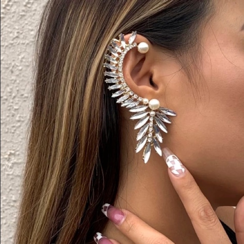 1PC Rhinestone Ear Climber